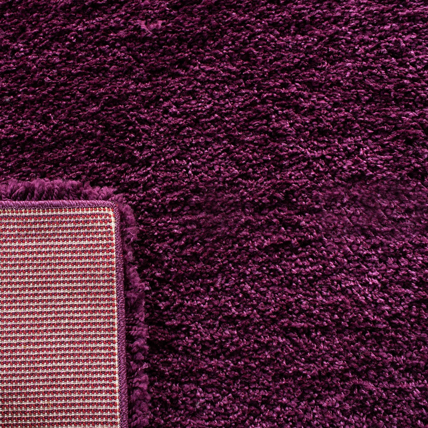 SAFAVIEH Santa Monica Shag Collection 3' x 5' Purple SGN725 Solid Non-Shedding Living Room Bedroom Dining Room Entryway Plush 2-inch Thick Area Rug