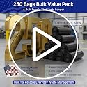 METRONIC Black 33 Gallon Trash Bags - 250 Count Light Duty Garbage Can Liners