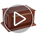 Large Handcrafted Cherry Wood Cremation Urn for Human Ashes - WEVOIRD