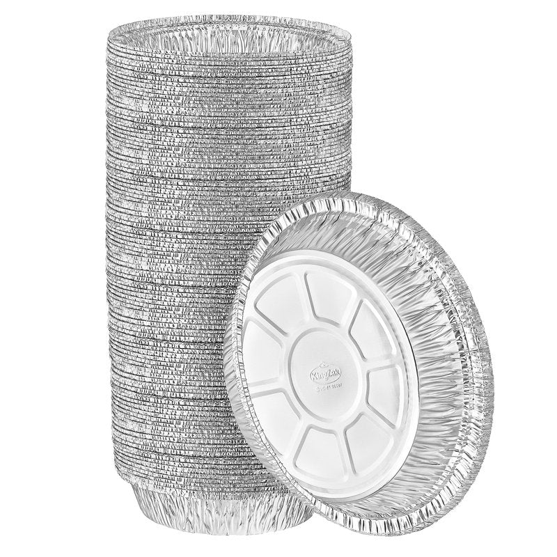 Nicole Home Collection Aluminum Pans 7” Round Disposable Foil Pans (500 Pack) – 7 Inch Round Disposable Takeout Pans