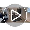 ITINA Grey 3x16 ft Long Door Runner Mat - Commercial Non-Slip Hallway Rug
