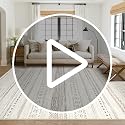 Kakania 8x10 Washable Area Rug - Boho Geometric Home Decor, Brown, Non-Slip, Machine Washable, Low-Pile for Living Room