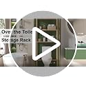 AmazerBath Natural Bamboo Over Toilet Storage Shelf 3-Tier Bathroom Organizer