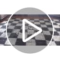 KICMOR 8x10 Black & Grey Checkered Shag Rug for Living Room & Bedroom