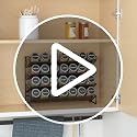 13.4W x 10.8H Black Spice Rack Organizer with 28 Jars & Labels - Wall Mount