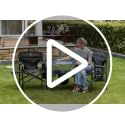 Ever Advanced Lightweight Aluminum Camping Chair with Side Table - Dark Green, 350 lb Capacity