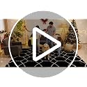 ONASAR 8x10 White & Grey Geometric Fluffy Area Rug - Modern Living Room & Bedroom Decor