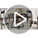 Black 47-Inch Round Dining Table for 4 with Pedestal Metal Frame Kitchen & Dining