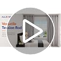 ALLZONE Heavy Duty Tension Curtain Rod for Window, 123-160 Inch,