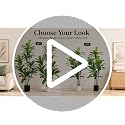 Artificial Dracaena Tree with White Planter - 5ft Tall Faux Indoor Plant