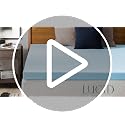 LUCID Twin XL Gel Memory Foam Mattress Topper 3 Inch Ventilated Blue
