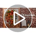 Peony Fall Wreath for Front Door 24 Inch Autumn Rustic Sunflower Decor