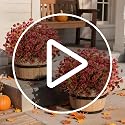 Artificial Fall Flowers 24 PCS Outdoor Plants for Garden & Home Decor - Orange Brown