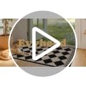 Evyhood 3x5 Black & White Outdoor Jute Look Washable Rug Non-Slip Entryway Carpet
