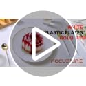 Disposable Plastic Dinner Plates 10.25 Inch Gold Rim - Pack of 100