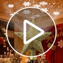 YCIND Golden-Star Lighted Christmas Tree Topper with 3D Hollow Design & 6 Rotating Patterns