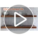 BATODA 24-Inch Acacia Wood Floating Shelves Set of 2 Wall Mounted Rustic Storage