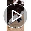NativeSkins Brown Faux Cowhide Rug 4'7"x6'7" Semicircular Washable Non-Shedding