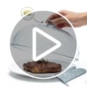10-Inch Glass Microwave Splatter Cover with Steam Vents and Safety Handle