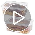 Large Airtight Bread Box Set of 2 - Food Grade Plastic Storage Containers 11.6 Qt