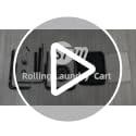 Rolling Laundry Cart with Removable Canvas Liner - Large Capacity Beige
