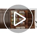Vintage Curved Spice Organizer Lazy Susan - 10 Inch D-Shape Wooden Rack