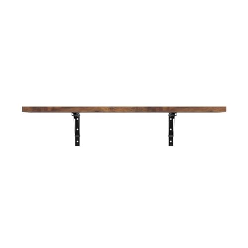 Wall Mounted Folding Desk - Brown 48x16 Space Saver Murphy Table