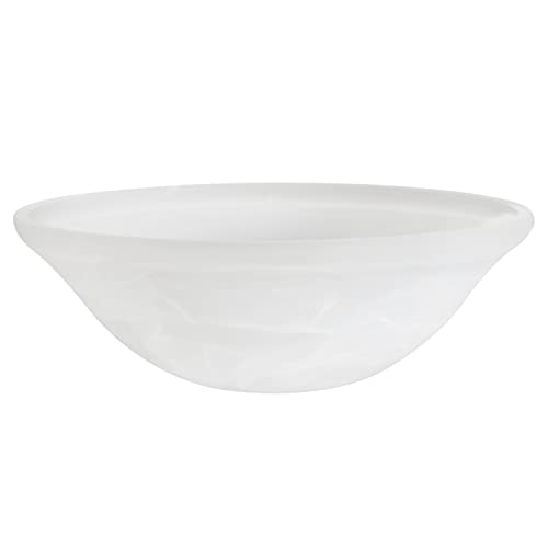 Alabaster Glass Shade for Flush Mount & Semi-Flush Mount - 11.5W x 4H, Variation: Alabaster