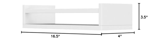 Onlysky Set of 4 Wall-Mounted Kid's Bookshelf - White Floating