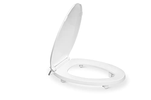 2 Inch Raised Toilet Seat for Seniors Elongated, White, Discreet & ADA Compliant - Variation of THIS listing