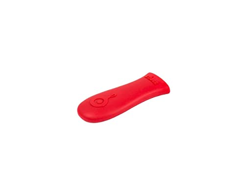 Lodge 10.5-Inch Pre-Seasoned Cast Iron Griddle with Red Silicone Handle Cover