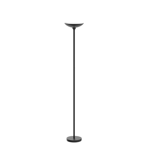 Black Torchiere Floor Lamp 30W LED Stepless Dimmable Modern Standing Light