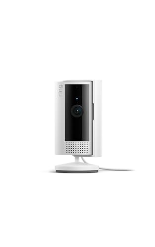 Ring Indoor Security Camera White - 1080p HD, Night Vision & Motion Alerts (Newest Model, 1 Camera)