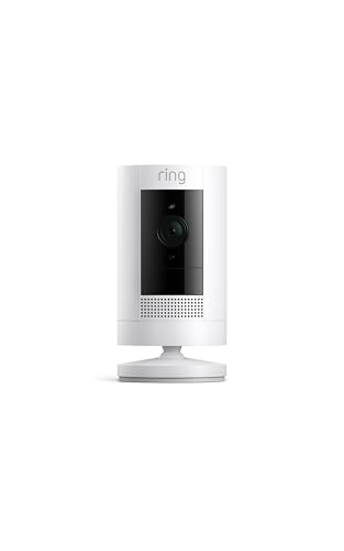 Ring Outdoor Security Camera Stick Up Cam Battery Weather-Resistant with Color Night Vision - White - 1 Camera