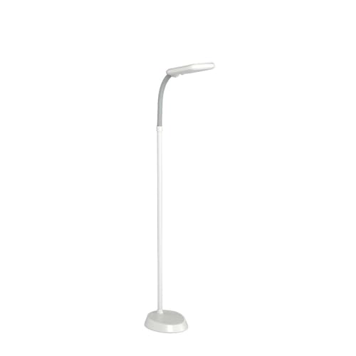 Brightech Litespan LED Floor Lamp with Dimmer & Adjustable Neck - Alpine White