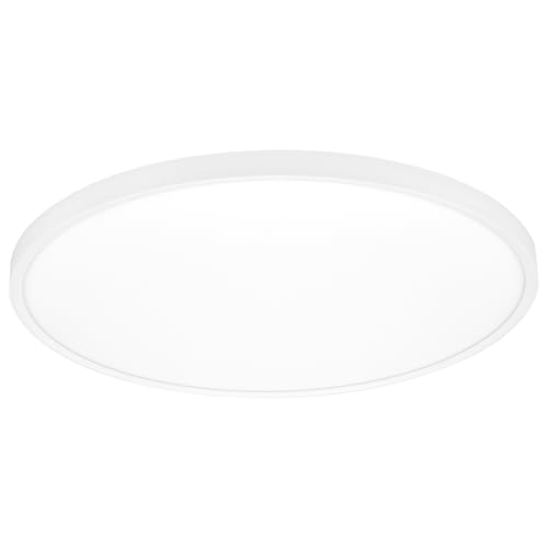 24 Inch White LED Ceiling Light Fixture with 5 CCT, 3300 Lumens, Damp Location