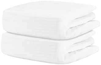 Newton Baby Fitted Crib Sheet - Ultra Breathable Organic Cotton, Soft & Comfortable | 2-Pack, Plain White