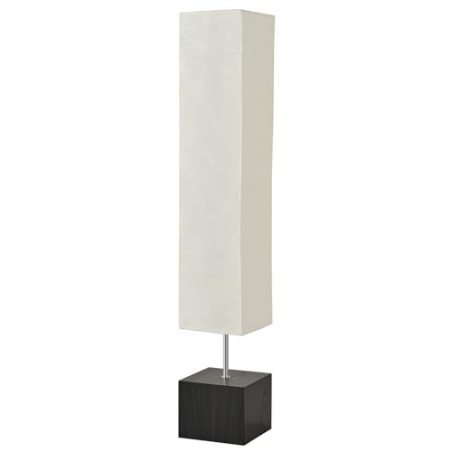 BHDJSHX Japanese Floor Lamp with Solid Wood Base & Rice Paper Shade, 58-inch Off White