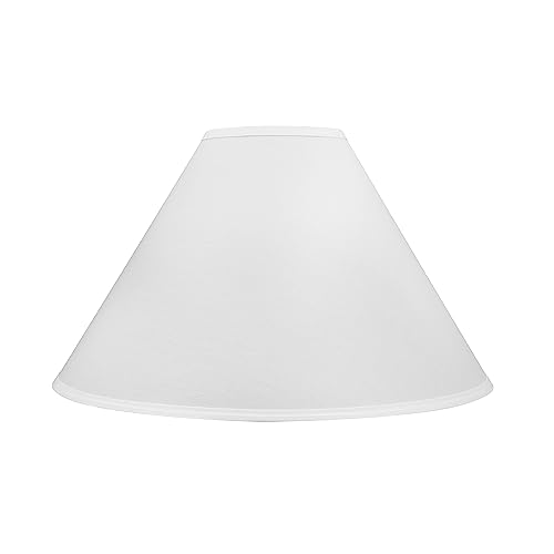 White Hardback Empire Spider Lamp Shade - 6in Top x 19in Bottom x 12in Height
