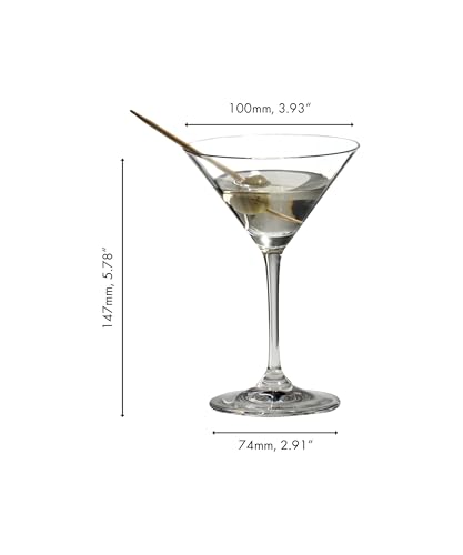 Riedel Vinum Martini Glasses - Crystal Stemware for Cocktails, 2-Piece Set
