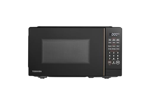 TOSHIBA 0.7 Cu Ft Countertop Microwave Oven, 700W Black with Auto Menus & Defrost