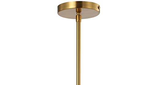 Jonathan Y Homer 13-inch Black Brass Industrial Dome Pendant Light - Modern Ceiling Fixture with LED Bulb Included