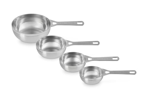 Measuring Cups Set - Stainless Steel, 4-Piece, Includes 1/4, 1/3, 1/2 & 1 Cup - Variation of This Listing