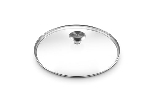 Le Creuset 11 Inch Glass Lid with Stainless Steel Knob for Cookware - Transparent