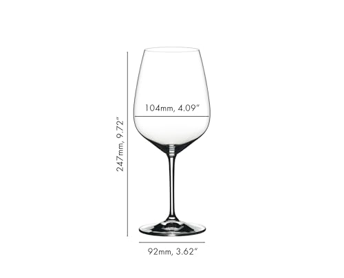 Extreme Cabernet Glass Set of 2 - 28.2 Ounces Clear Wine Glasses
