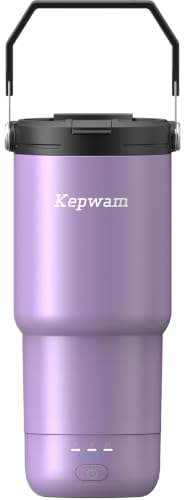 Kepwam Self-Heating Travel Mug 20oz, Leak-Proof & Large Capacity, Lilac Violet