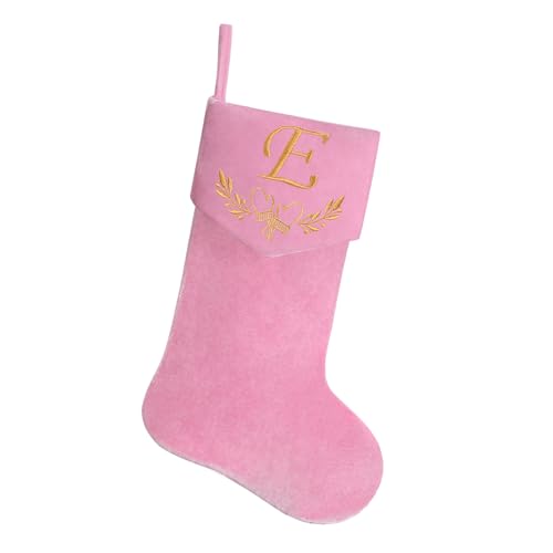 Personalized Velvet Christmas Stockings,19.5 Inches Initial Monogram