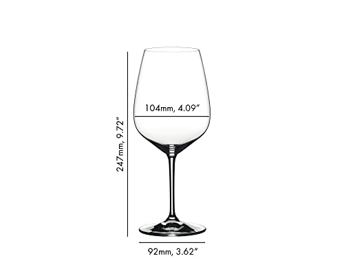 Extreme Cabernet Glass Set of 2 - 28.2 Ounces Clear Wine Glasses