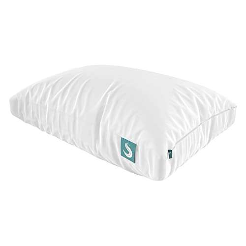 Sleepgram King Adjustable Loft Pillow - Soft Microfiber, Washable Cover, 18 x 33