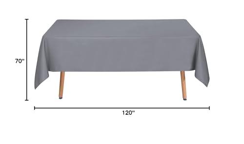 sancua Rectangle Tablecloth - 70 x 120 Inch - Stain and Wrinkle Resistant Washable Polyester Table Cloth, Decorative Fabric Table Cover for Dining Tables, Buffet Parties and Camping, Light Grey
